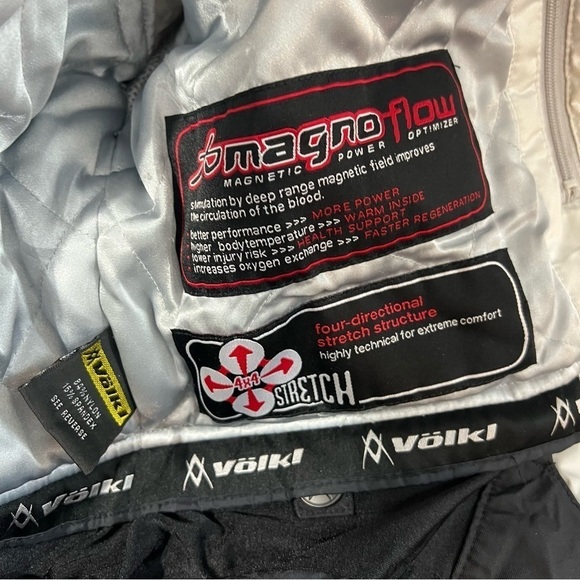 VOLKL Nano Ski Snowboarding Hooded Jacket Coat Womens US 8 Silver Black - Picture 11 of 15